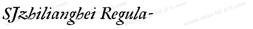 SJzhilianghei Regula字体转换